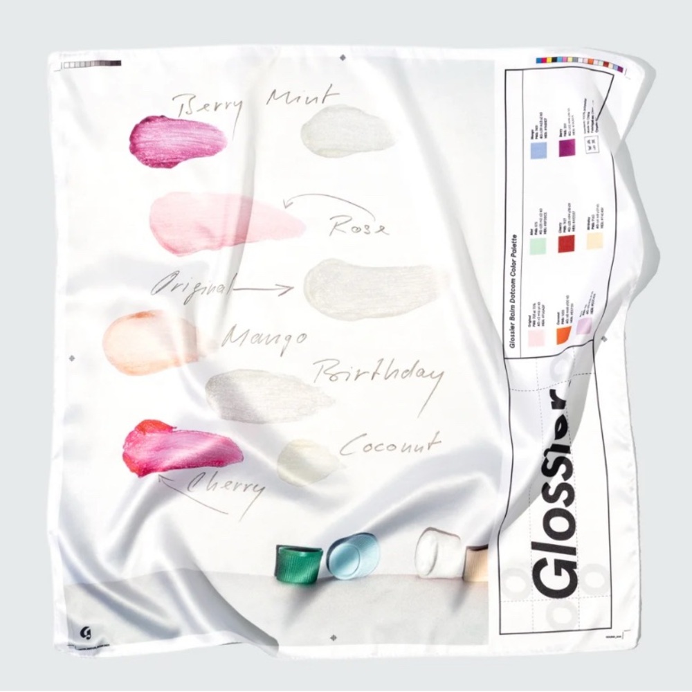 Glossier Balm Dotcom silky scarf